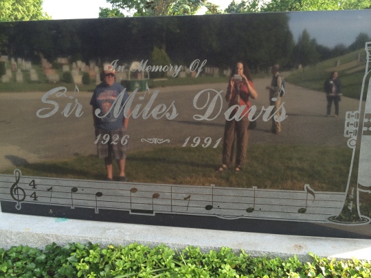 Selfie at Miles Davis' gravesite